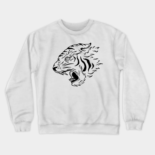 Japanese Tiger Crewneck Sweatshirt by underhaze